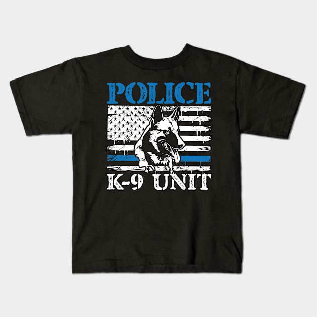 Police K-9 Unit Kids T-Shirt by Values Tees